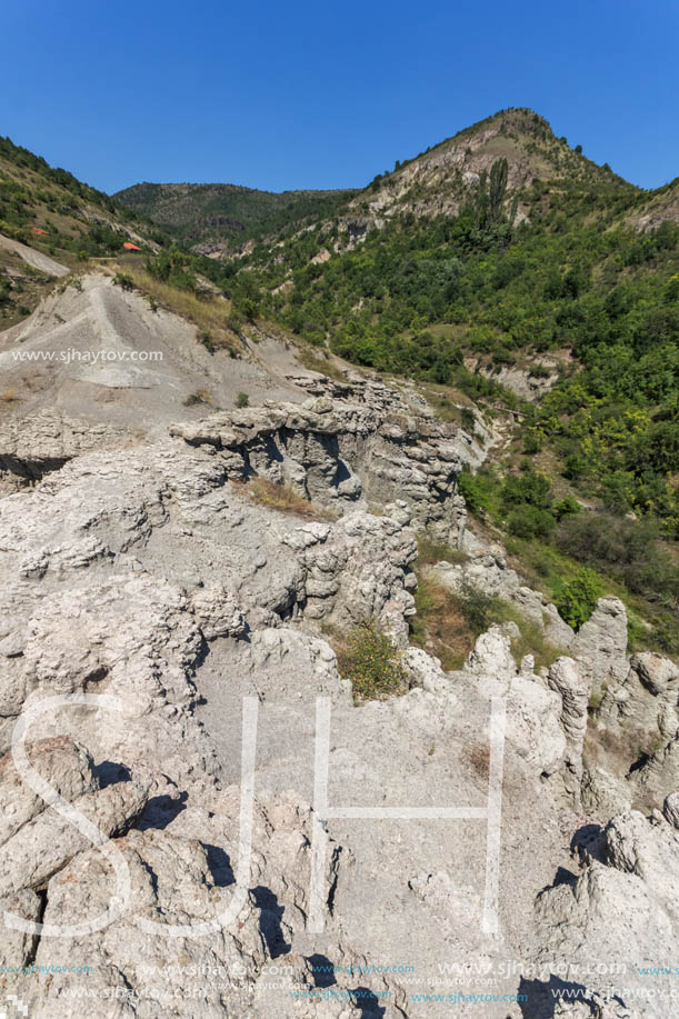 Rock formation The Stone Dolls of Kuklica near town of Kratovo, Republic of Macedonia