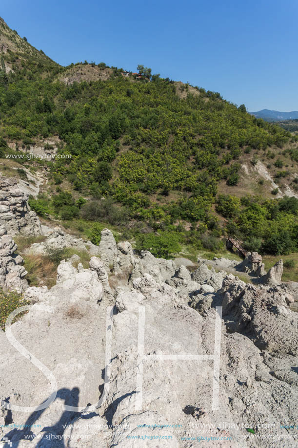 Rock formation The Stone Dolls of Kuklica near town of Kratovo, Republic of Macedonia