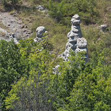 Rock formation The Stone Dolls of Kuklica near town of Kratovo, Republic of Macedonia