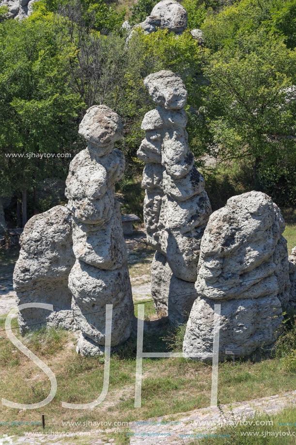 Rock formation The Stone Dolls of Kuklica near town of Kratovo, Republic of Macedonia