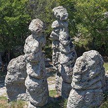 Rock formation The Stone Dolls of Kuklica near town of Kratovo, Republic of Macedonia