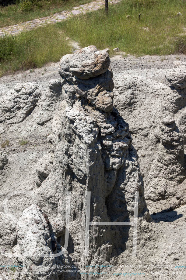 Rock formation The Stone Dolls of Kuklica near town of Kratovo, Republic of Macedonia