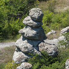 Rock formation The Stone Dolls of Kuklica near town of Kratovo, Republic of Macedonia