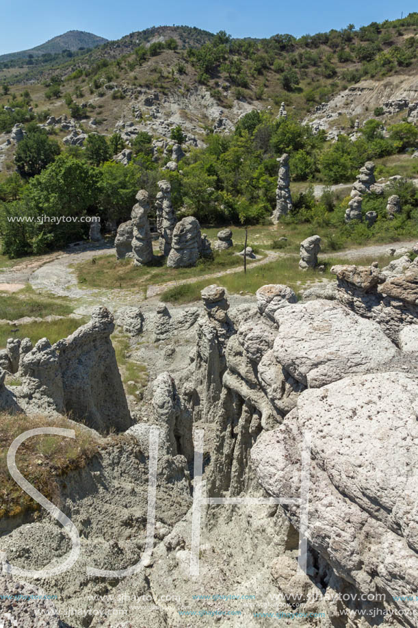 Rock formation The Stone Dolls of Kuklica near town of Kratovo, Republic of Macedonia