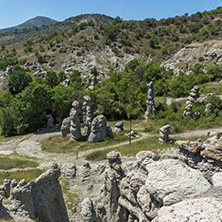 Rock formation The Stone Dolls of Kuklica near town of Kratovo, Republic of Macedonia