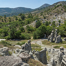 Rock formation The Stone Dolls of Kuklica near town of Kratovo, Republic of Macedonia