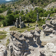 Rock formation The Stone Dolls of Kuklica near town of Kratovo, Republic of Macedonia