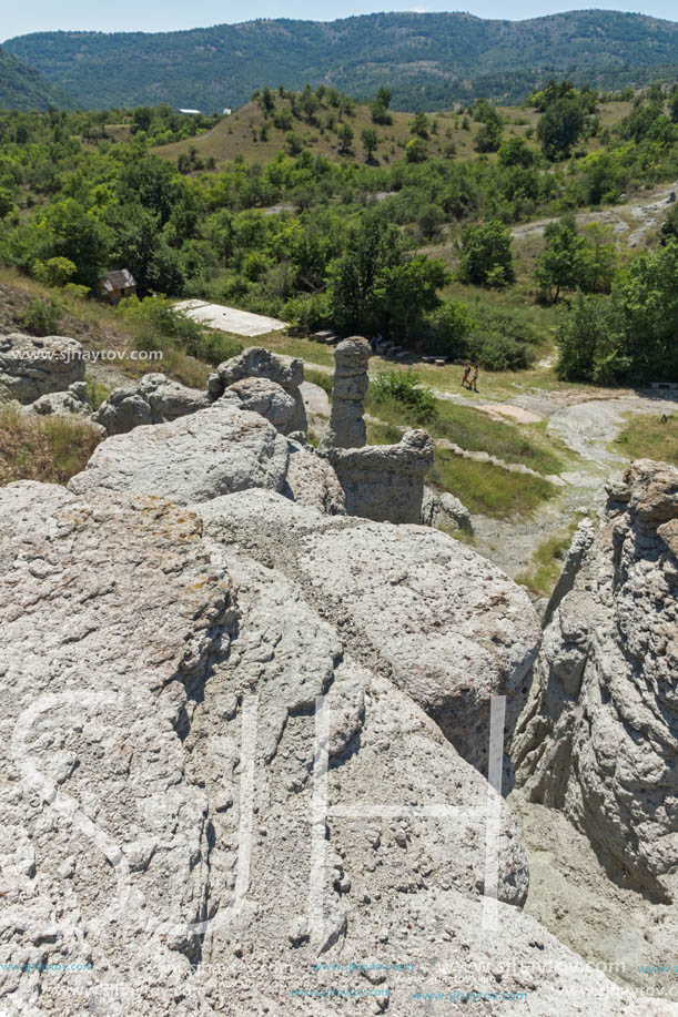 Rock formation The Stone Dolls of Kuklica near town of Kratovo, Republic of Macedonia