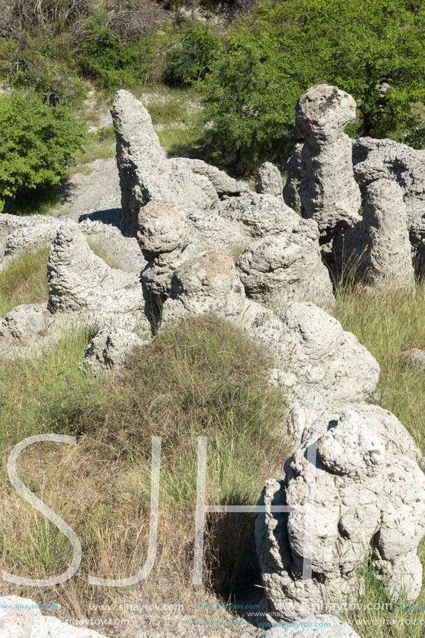 Rock formation The Stone Dolls of Kuklica near town of Kratovo, Republic of Macedonia