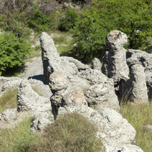 Rock formation The Stone Dolls of Kuklica near town of Kratovo, Republic of Macedonia