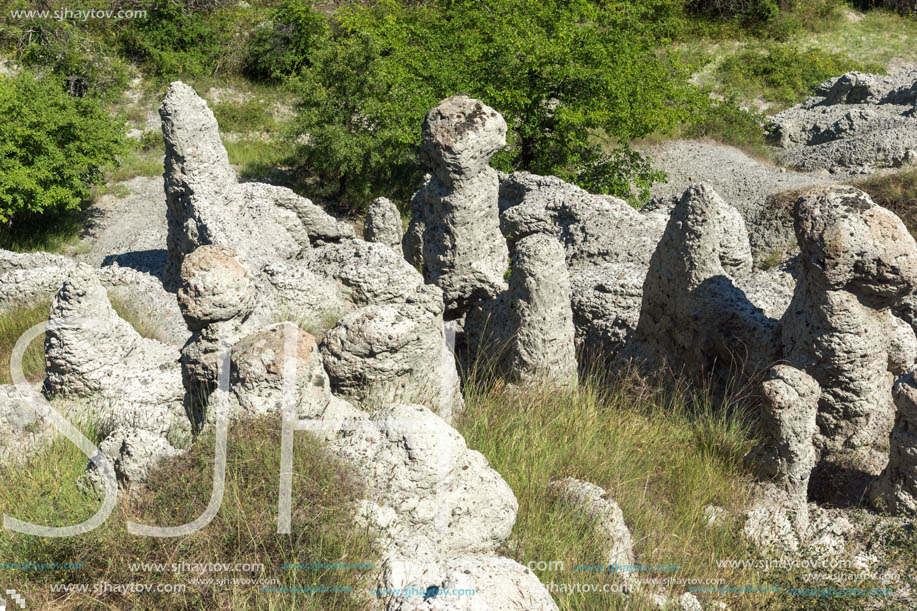 Rock formation The Stone Dolls of Kuklica near town of Kratovo, Republic of Macedonia