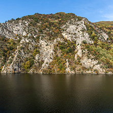 Autumn ladscape from dam of The Krichim Reservoir, Rhodopes Mountain, Plovdiv Region, Bulgaria
