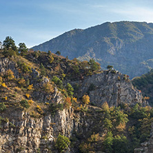 Amazing Autumn ladscape with  forest around Krichim Reservoir, Rhodopes Mountain, Bulgaria