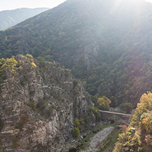 Amazing Autumn ladscape with  forest around Krichim Reservoir, Rhodopes Mountain, Bulgaria