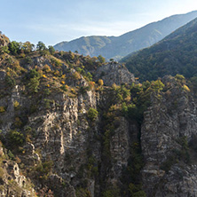 Amazing Autumn ladscape with  forest around Krichim Reservoir, Rhodopes Mountain, Bulgaria