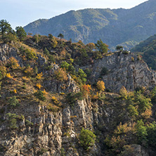 Amazing Autumn ladscape with  forest around Krichim Reservoir, Rhodopes Mountain, Bulgaria