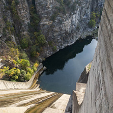 Autumn ladscape from dam of The Krichim Reservoir, Rhodopes Mountain, Plovdiv Region, Bulgaria