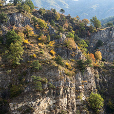 Amazing Autumn ladscape with  forest around Krichim Reservoir, Rhodopes Mountain, Bulgaria