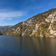 Autumn ladscape from dam of The Krichim Reservoir, Rhodopes Mountain, Plovdiv Region, Bulgaria