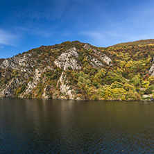 Autumn ladscape from dam of The Krichim Reservoir, Rhodopes Mountain, Plovdiv Region, Bulgaria