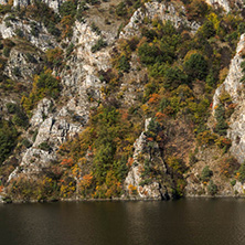 Autumn ladscape from dam of The Krichim Reservoir, Rhodopes Mountain, Plovdiv Region, Bulgaria