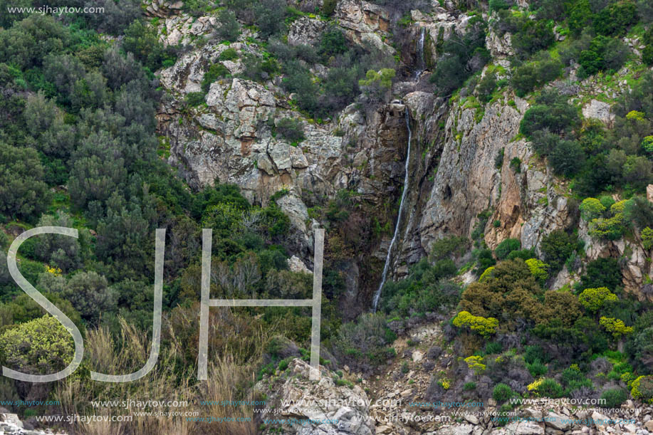 Landscape of Mount Athos in Autonomous Monastic State of the Holy Mountain, Chalkidiki, Greece