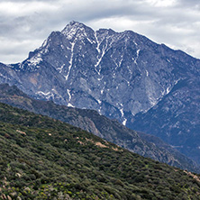 Landscape of Mount Athos in Autonomous Monastic State of the Holy Mountain, Chalkidiki, Greece