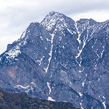 Landscape of Mount Athos in Autonomous Monastic State of the Holy Mountain, Chalkidiki, Greece