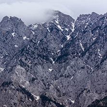 Landscape of Mount Athos in Autonomous Monastic State of the Holy Mountain, Chalkidiki, Greece