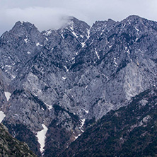 Landscape of Mount Athos in Autonomous Monastic State of the Holy Mountain, Chalkidiki, Greece