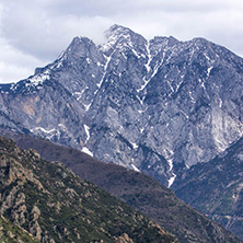 Landscape of Mount Athos in Autonomous Monastic State of the Holy Mountain, Chalkidiki, Greece