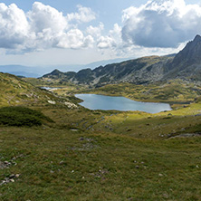 Summer view of The Twin Lake, Rila Mountain, The Seven Rila Lakes, Bulgaria