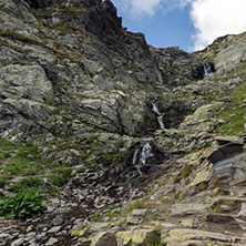 Waterfall in Rila Mountain near The Seven Rila Lakes, Bulgaria