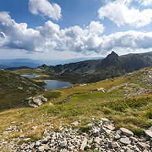 Summer view of The Twin Lake, Rila Mountain, The Seven Rila Lakes, Bulgaria