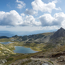 Summer view of The Twin, The Trefoil and The Fish Lakes, Rila Mountain, The Seven Rila Lakes, Bulgaria
