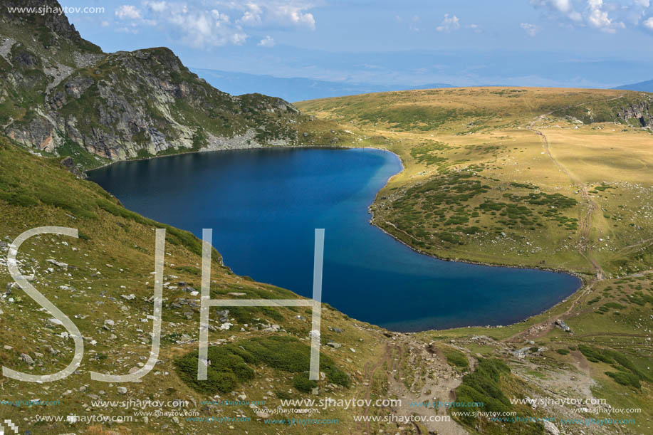 Summer view of The Kidney Lake, Rila Mountain, The Seven Rila Lakes, Bulgaria