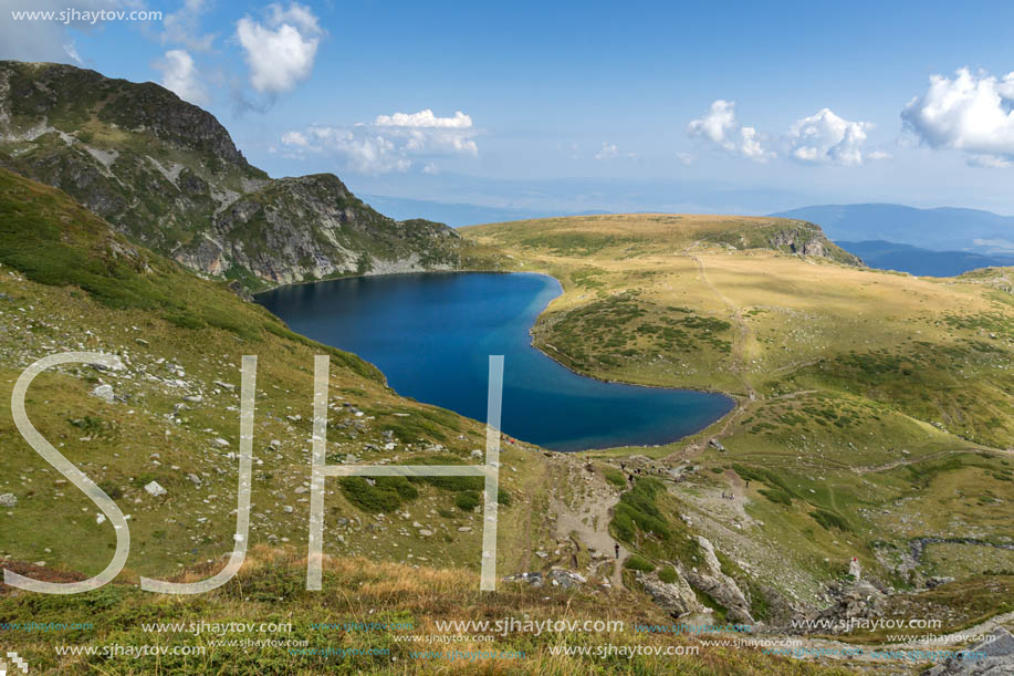 Summer view of The Kidney Lake, Rila Mountain, The Seven Rila Lakes, Bulgaria