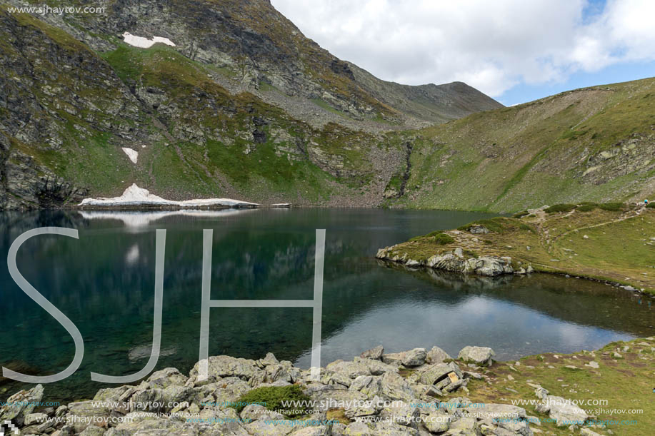 Summer view of The Eye Lake, Rila Mountain, The Seven Rila Lakes, Bulgaria