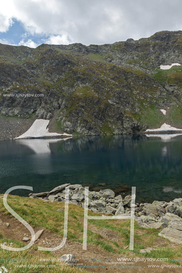 Summer view of The Eye Lake, Rila Mountain, The Seven Rila Lakes, Bulgaria