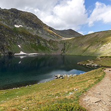 Summer view of The Eye Lake, Rila Mountain, The Seven Rila Lakes, Bulgaria