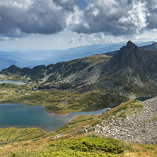 Summer view of The Twin, The Trefoil and The Fish Lakes, Rila Mountain, The Seven Rila Lakes, Bulgaria