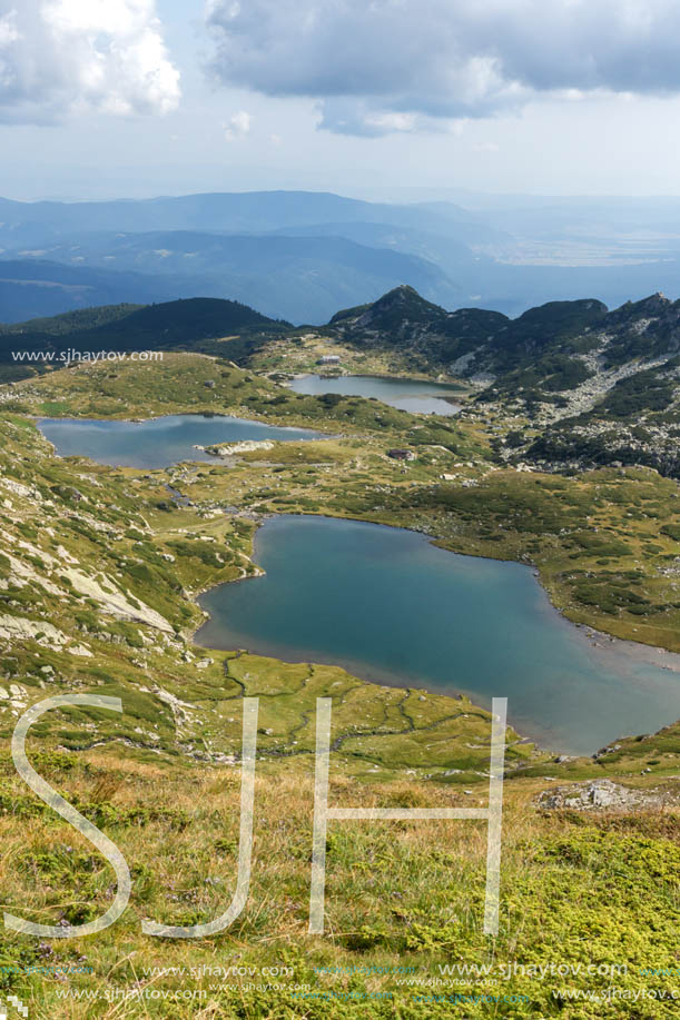 Summer view of The Twin, The Trefoil and The Fish Lakes, Rila Mountain, The Seven Rila Lakes, Bulgaria