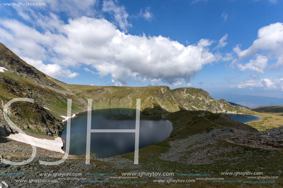 Summer view of The Eye Lake, Rila Mountain, The Seven Rila Lakes, Bulgaria