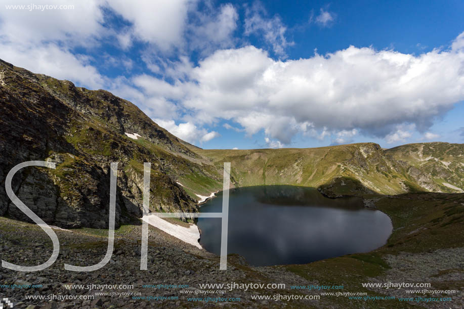 Summer view of The Eye Lake, Rila Mountain, The Seven Rila Lakes, Bulgaria