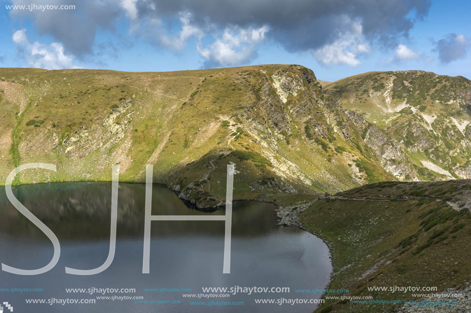 Summer view of The Eye Lake, Rila Mountain, The Seven Rila Lakes, Bulgaria