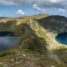 Summer view of The Eye and  The Kidney Lakes, Rila Mountain, The Seven Rila Lakes, Bulgaria