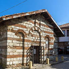 NESSEBAR, BULGARIA - AUGUST 12, 2018: Ruins of Ancient Church of St. Theodore in the town of Nessebar, Burgas Region, Bulgaria