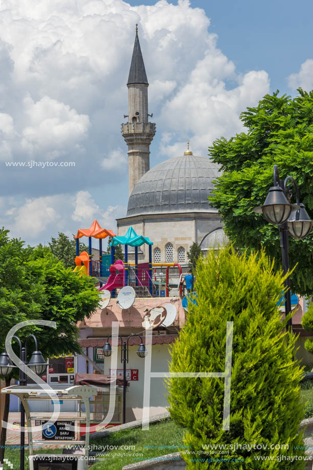 EDIRNE, TURKEY - MAY 26, 2018: Ayshe Kadın Cami Mosque in city of Edirne,  East Thrace, Turkey