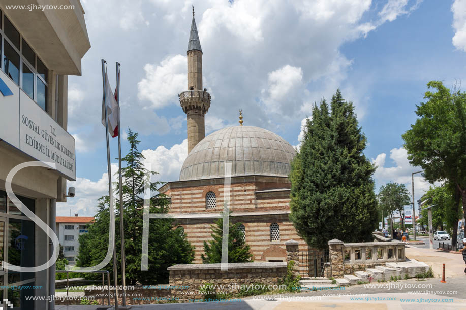 EDIRNE, TURKEY - MAY 26, 2018: Defterdar Mustafa Pasha Mosque in city of Edirne,  East Thrace, Turkey