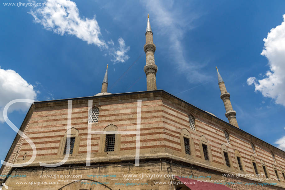 EDIRNE, TURKEY - MAY 26, 2018: Built by architect Mimar Sinan between 1569 and 1575 Selimiye Mosque  in city of Edirne,  East Thrace, Turkey